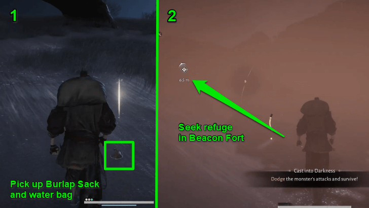 Pick Up Belongings and Avoid Monsters Afterwards