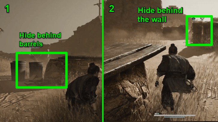 Hide Behind Barrels and Wall