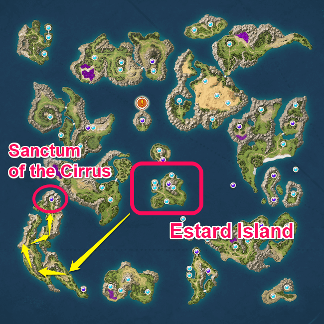 Sanctum of the Cirrus Map Location