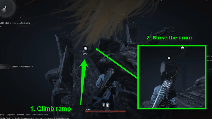 Climb the Ramp and Strike the Drum