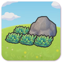 Boulder-shaded tall grass