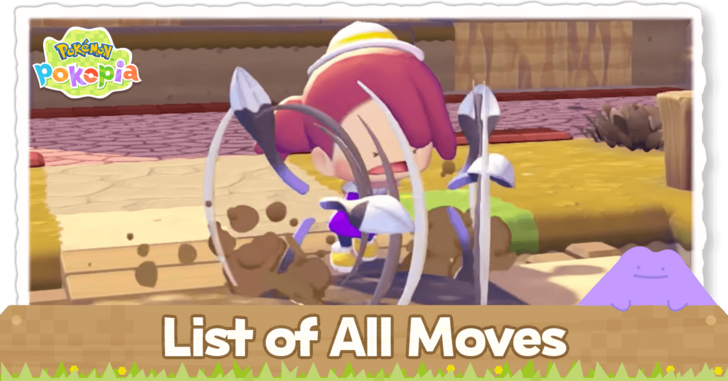 Pokemon Pokopia - List of All Moves