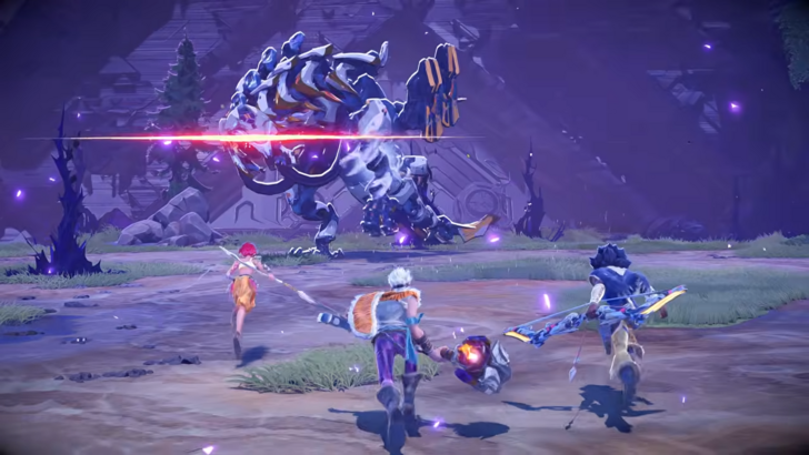 Horizon Hunters Gathering Players Approaching a Mech