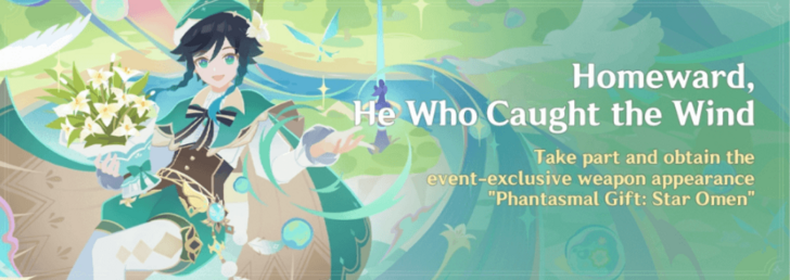 Genshin Impact - Homeward, He Who Caught the Wind Event