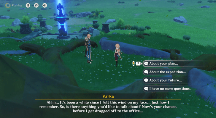 Genshin - Talk to Varka