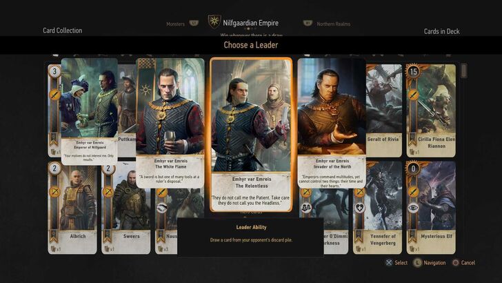 Nilfgaardian Empire Leader Card