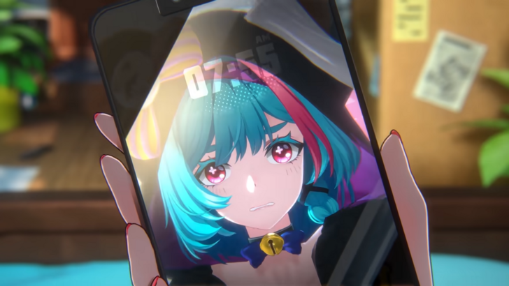 NTE Mint Looking At Her Phone