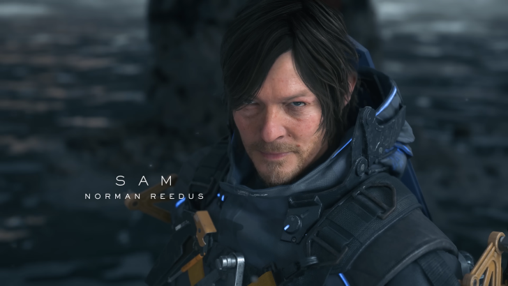 Death Stranding 2 On The Beach a confident-looking Sam Porter with text confirming his actor Norman Reedus