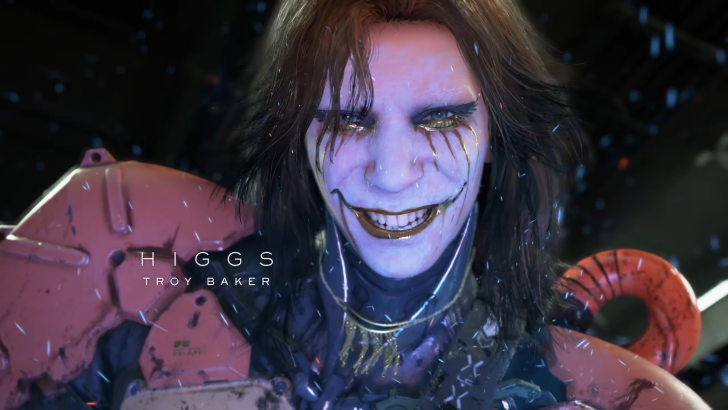 Death Stranding 2 On The Beach Higgs smiling with text confirming his actor Troy Baker