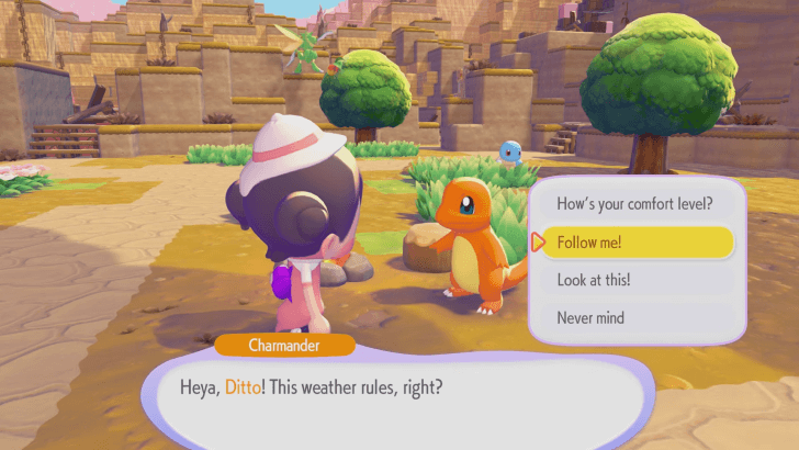 Asking Charmander to Follow