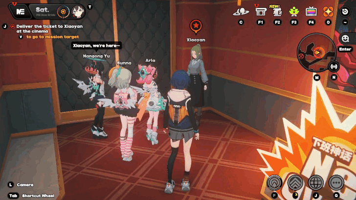 2 Deliver the ticket to Xiaoyan at Gravity Cinema