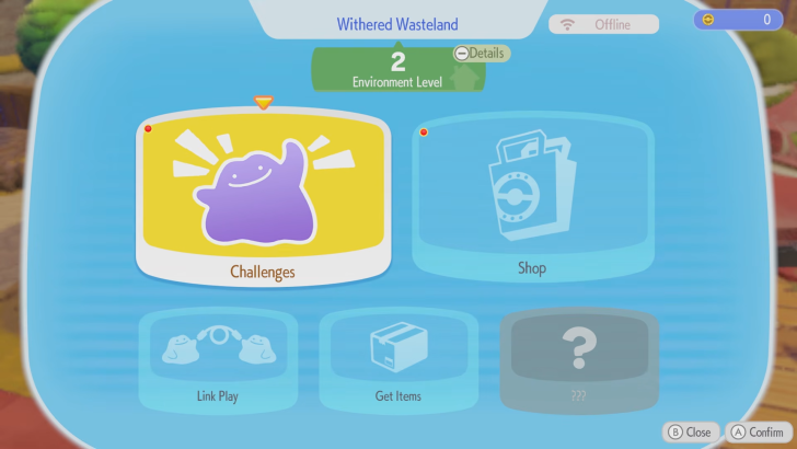 Pokemon Center PC Menu