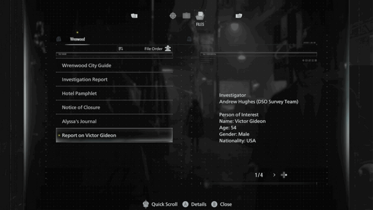 Report on Victor Gideon