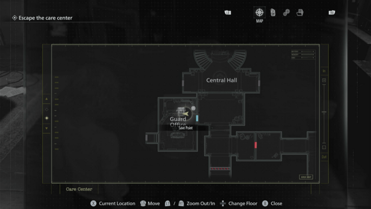 Care Center Guard Office Save Map
