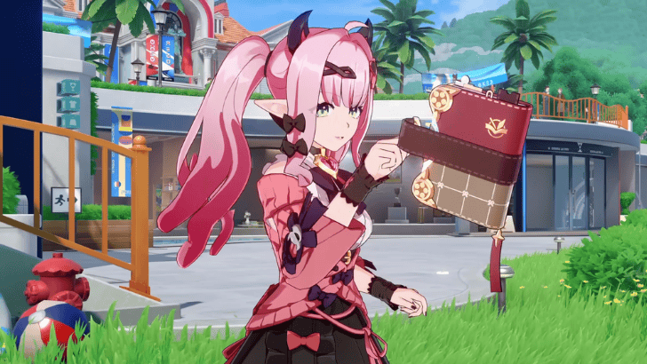 Honkai Nexus Anima Parayaya using a floating book