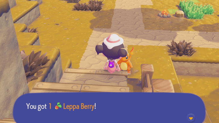 receiving a Leppa Berry from Charmander