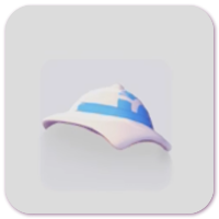 Familiar Hat #1 (Cyan)