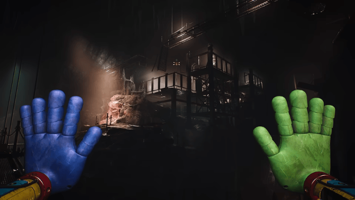 poppy playtime grabpack blue and green hands