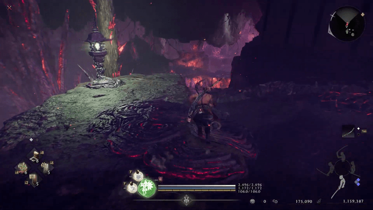 Final Hope Lamp Near Bodhisattva Statue