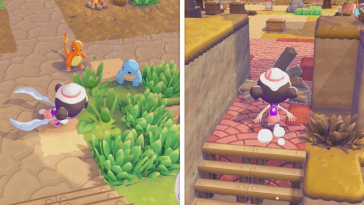 using Cut on tall grass and wood