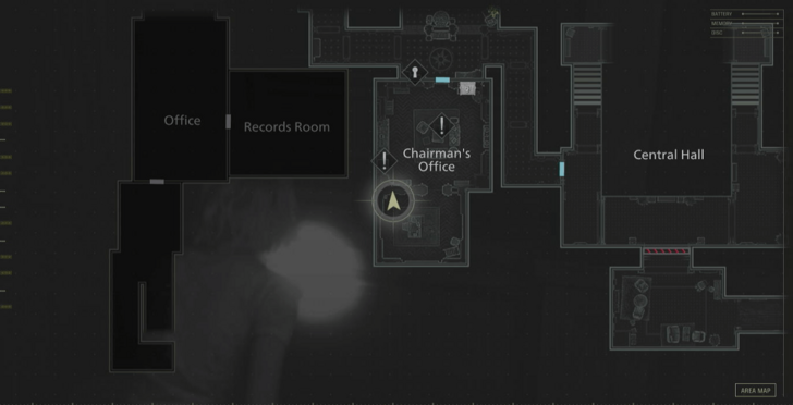 Note to a Chairman Map Location