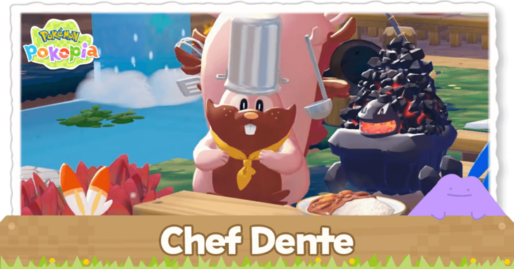 Pokemon Pokopia - Chef Dente Top Banner