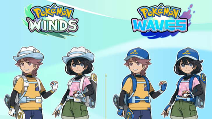 Pokémon Winds and Waves Main Character Outfits