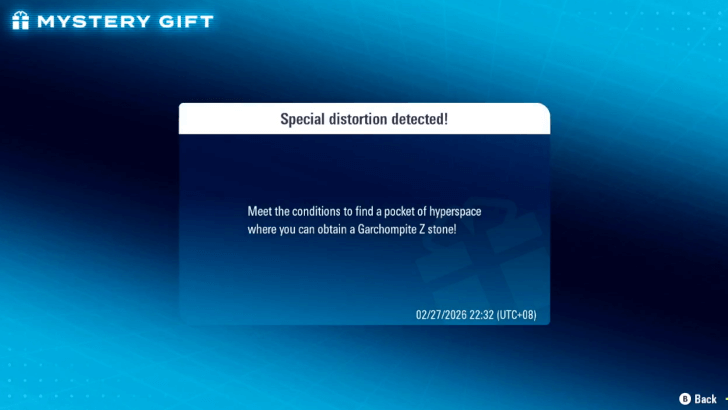 Mega Garchomp Z Mystery Gift