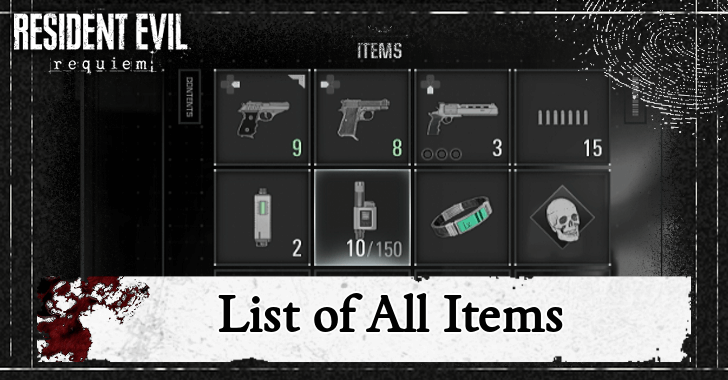 Re9 All Menu List of All Items | Resident Evil Requiem (RE9)|Game8