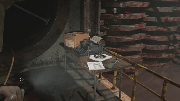 Care Center Basement Processing Typewriter