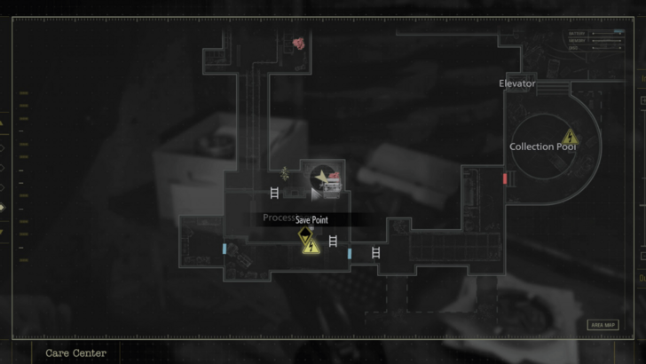 Care Center Basement Processing Typewriter Map