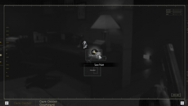 Care Center Courtyard Reception Typewriter Map