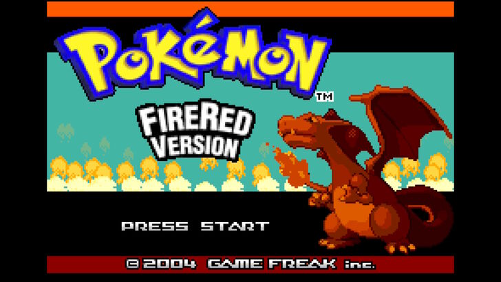 pokemon firered start screen