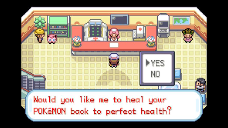pokemon firered healing pokemon