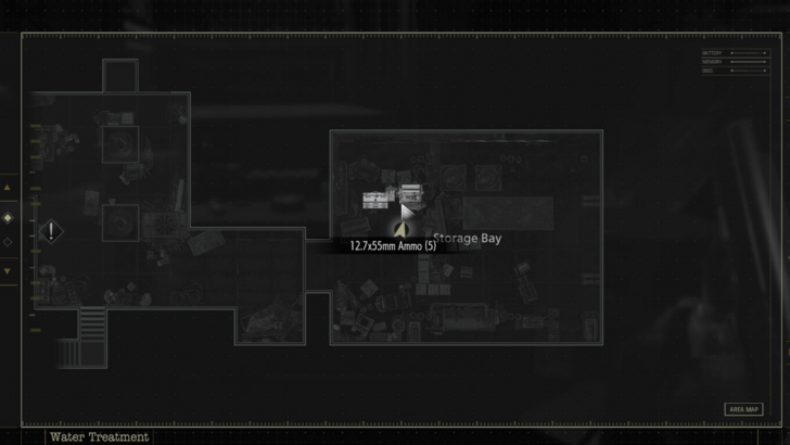 Water Treatment Plant Storage Bay Typewriter Map