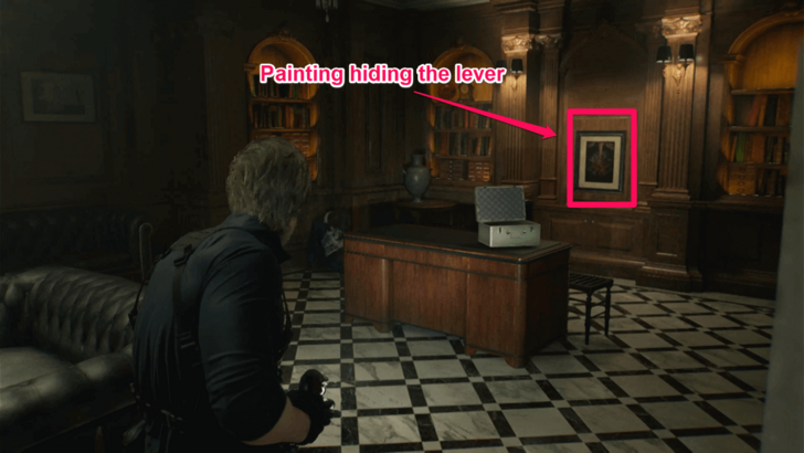 Painting Hiding the Lever