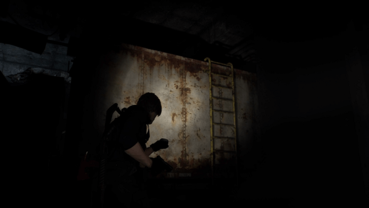 Ladder to Underground Parking Garage