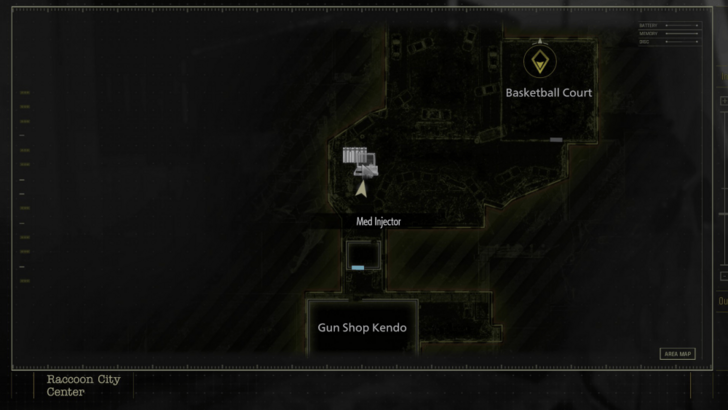 Raccoon City Center Gun Shop Computer Map
