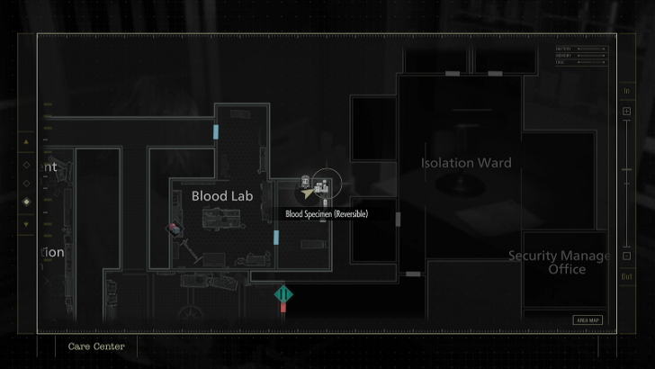 Blood Specimen (Reversible) Map Location
