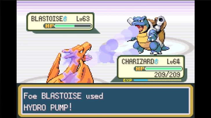 Charizard vs Blastoise