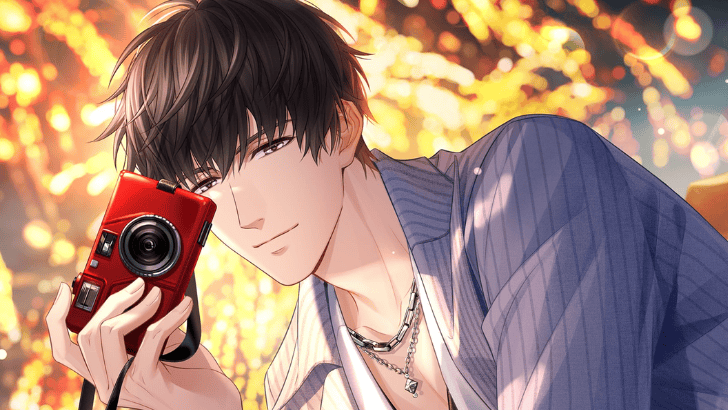 MLQC Lucien holding a red camera in Fall in Night