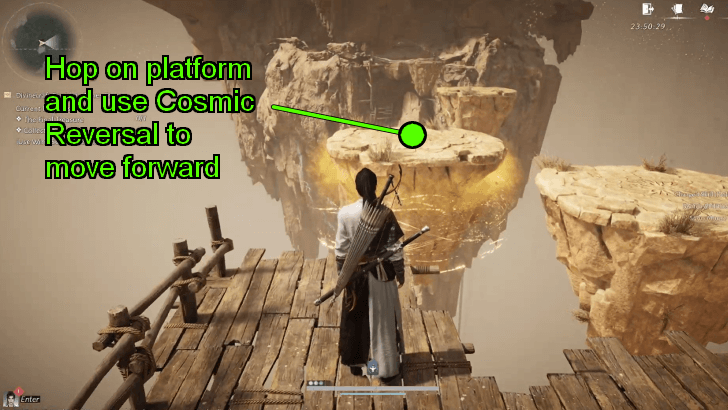 Go Toward the Landmass on the Platform