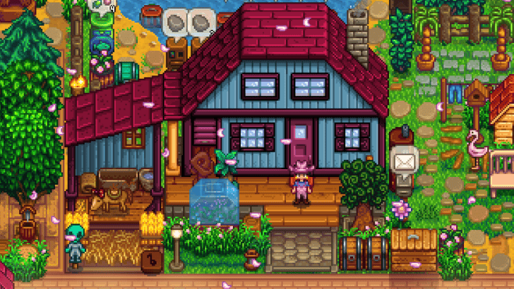 stardew decorated farmhouse exterior