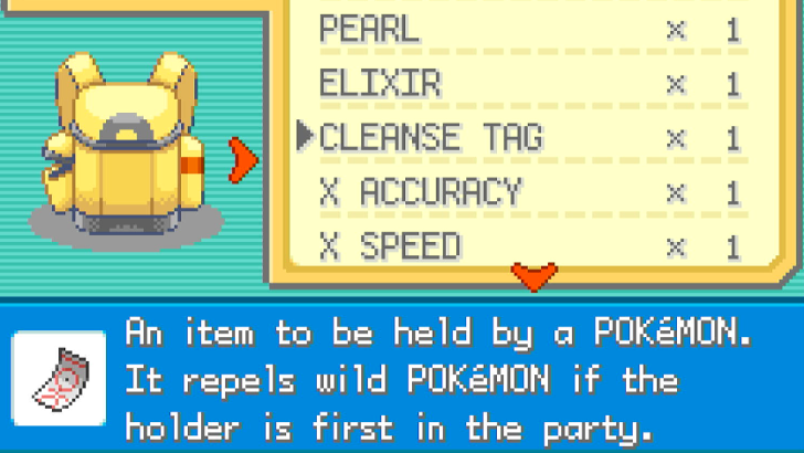 Pokemon FRLG - Held Item