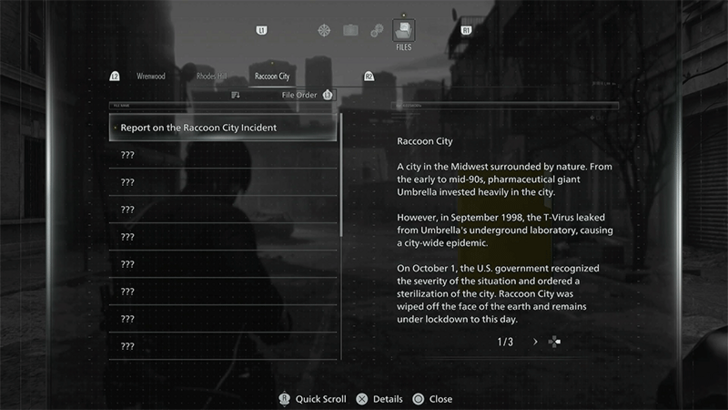 Report on the Raccoon City Incident