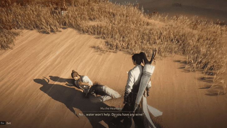 Talk to Mu the Heartless in Karez