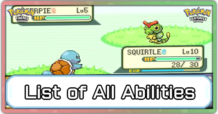 Pokemon FRLG - All Abilities