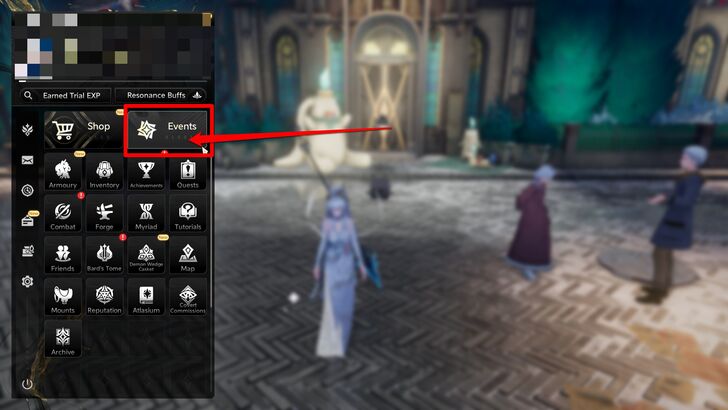 events page dna menu