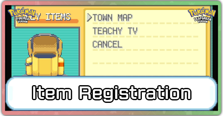 Pokemon FRLG - Item Registration