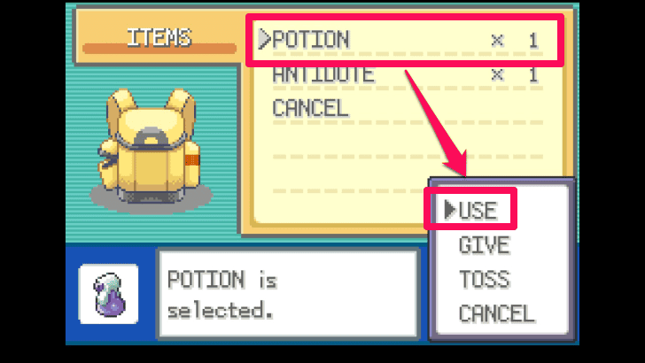 Select and Use a Potion